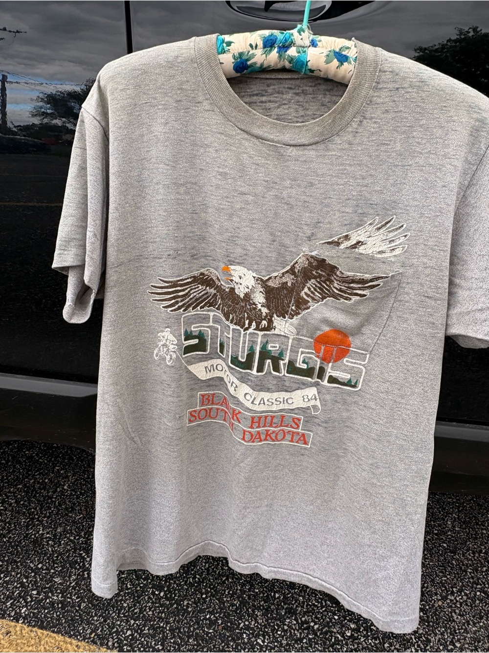 Black Hills Sturgis Rally Motor Classic 1984 Eagle Tshirt 21”pit To Pit 27length